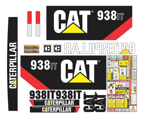 Calcomanias Caterpillar 938it Diseño Nuevo Con Preventivos