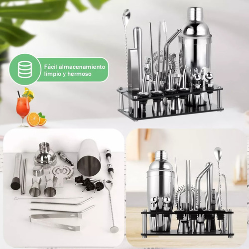 Set De Coctelería Mixer Cocktail Bar De 25 Piezas