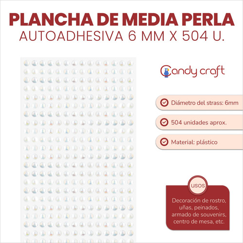 Media Perla Autoadhesiva 6mm X 504 Unidades