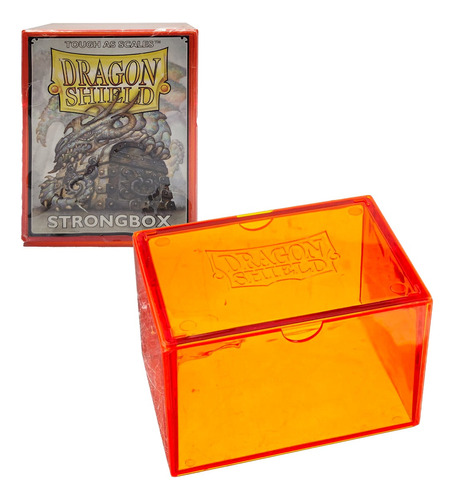 Dragon Shield Caja Acrilica 100 Carta Strongbox Naranja