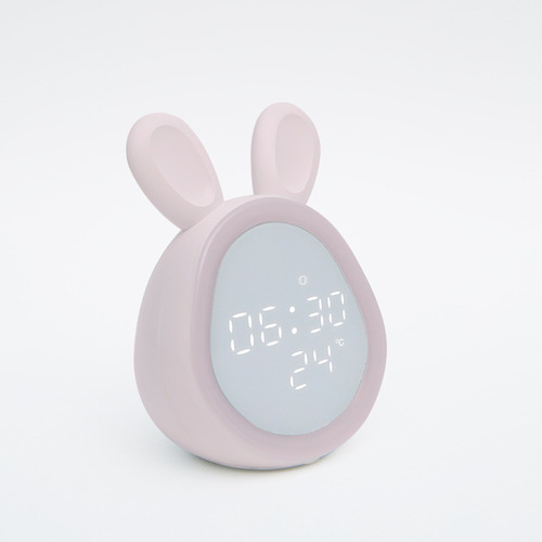 Mini Reloj Despertador Redondo Con Forma De Conejito Rosa