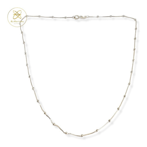 Imagen 2 de 7 de Cadena Plata Veneciana Con Bolitas 2mm