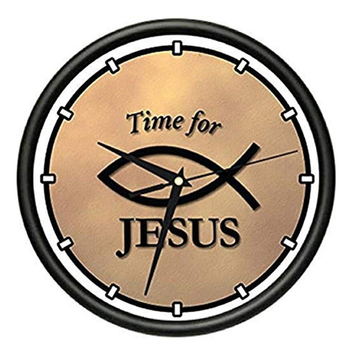 Beagle Time For Jesus Reloj De Pared Cristiano Católico Igle