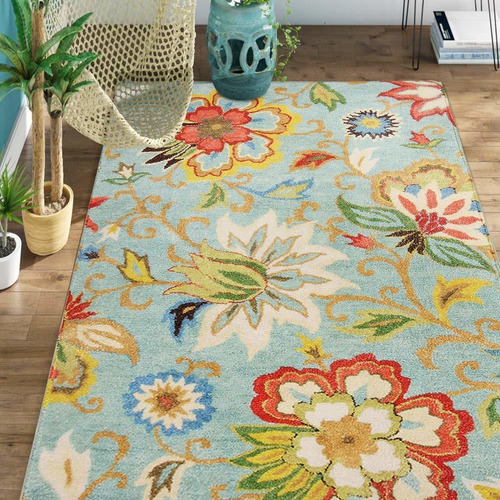 Lahome Collection - Alfombra Moderna Con Diseo Floral, Lavab