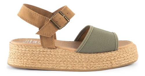 Sandalia Wedge Panama Cemento