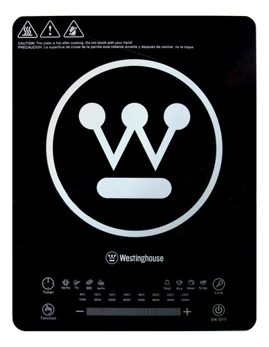 Parrilla De Inducción Portátil  Westinghouse 1 Quemador Color Negro