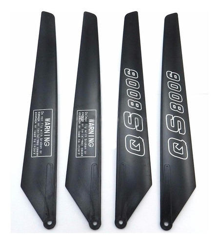 Imagen 1 de 3 de Set 8 Palas Helices Aspas 28x4,5cm Helicóptero Radiocontrol