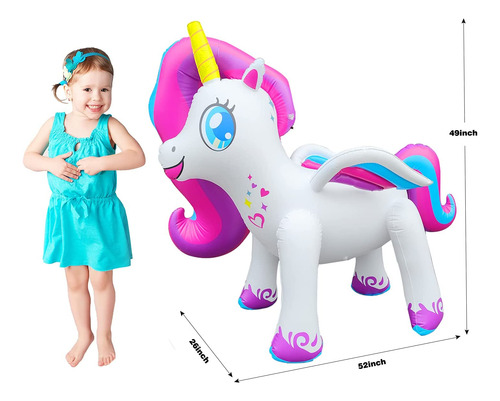 Bestparty Aspersor Inflable Del Patio De Unicornio, Juguete