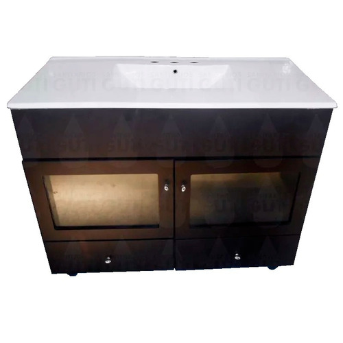 Vanitory Maral 100 W Vidrio Bacha Loza Cajones Sin Interes
