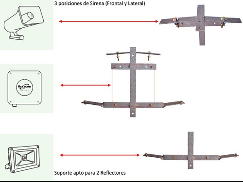 Soporte Alarma Vecinal Acudav410 - Av222revo - Hexacom