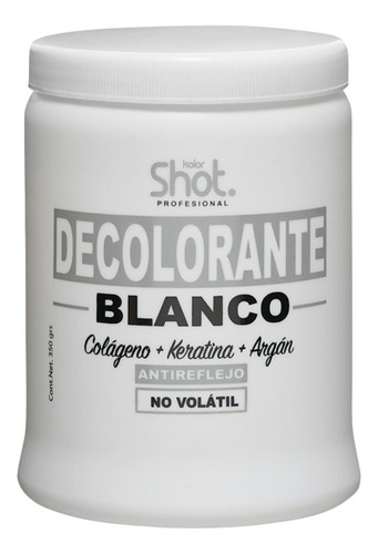 Polvo Decolorante Blanco Con Argan Colageno Y Keratina Blanco