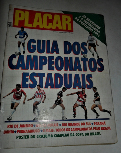 Placar - Nº 1061 - Guia Dos Campeonatos Estaduais - 07/1991
