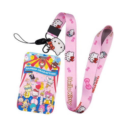 Porta Credencial + Lanyard Hello Kitty Party