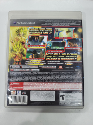 Ps3 Dragon Ball Z Ultimate Tenkaichi Físico Ps3 Dragon Ball (Usado)