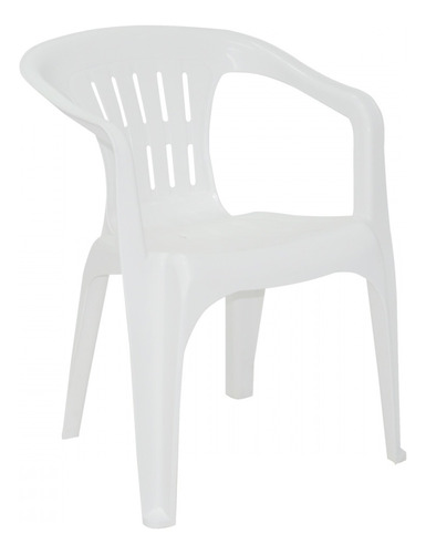 Cadeira Plástica Com Braços Branca Atalaia Tramontina Cor Branco