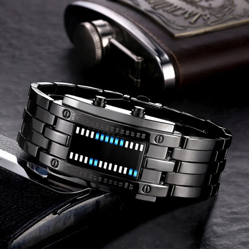 Reloj Electrónico Binario Con Luz Led Resistente Al Agua