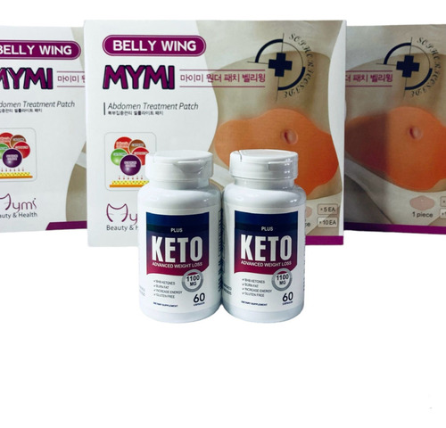 Kit Keto 2 Keto Plus 1100 Mg + 30 Parches Abdomen 