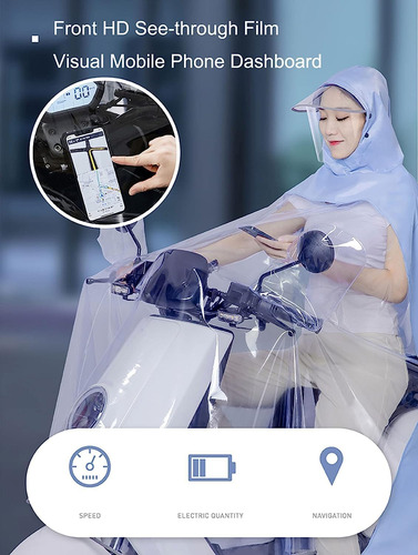 Capa De Chuva Para Bicicleta, Capa De Poncho Para Chuva,