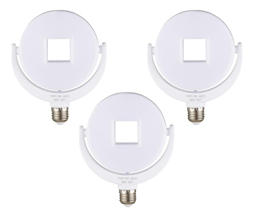 Lampara Foco Luz Led Ajustable Movil Iluminacion 3 Piezas Luz Blanco Frío