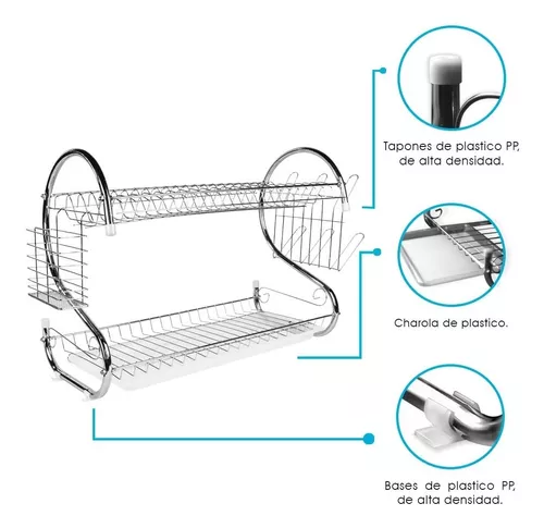 Escurridor De Trastes Plastico Charola