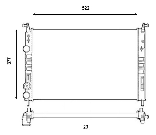 Radiador Ram 700 L4 1.6l 14/19 Valeo