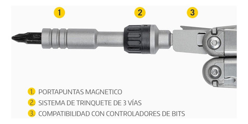 Extensión Con Matraca Para Puntas Ratchet Driver Leatherman Plateado