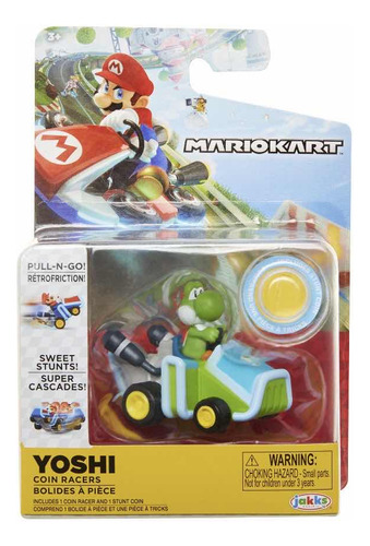 Carro Mario Kart Coin Racer Pull & Go Varios Modelos 9 Cm