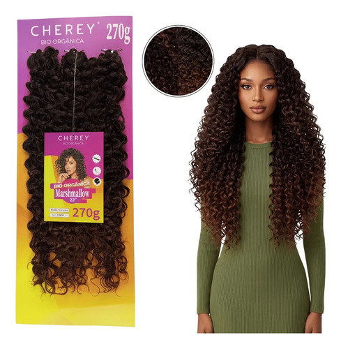 Cabelo Bio Orgânico Marshmallow 270 Gramas Crochet Braids T1b/30