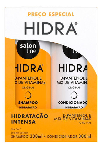 Kit Shampoo Condicionador Hidra Original Salon Line 300ml