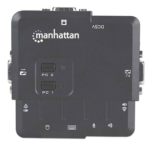 Switch Kvm Compacto Manhattan 151252 De 2 Puertos, Usb