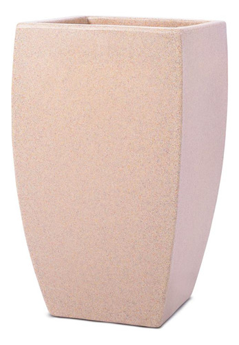 Kit Vaso E Prato Quadrado Apolo Bege 45cm Terrano