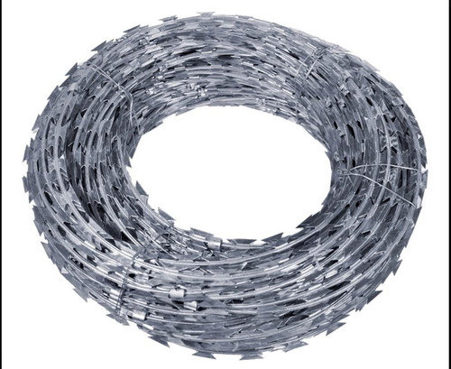 Imagen 4 de 8 de Concertina Doble Cruzada Galvanizada 30cm Hasta 8mt Lineales