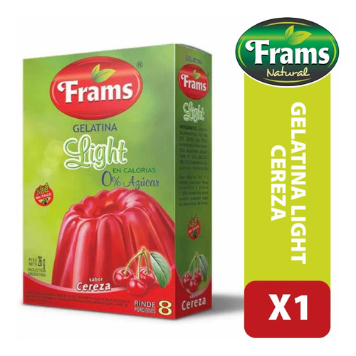 Gelatina Light Frams Sabor Cereza Sin Tacc X 26 Grs.