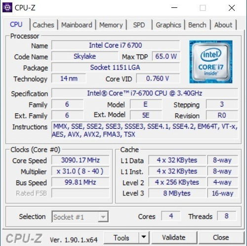Dell Xps 8900 Intel Core I7 6700