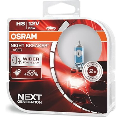 Ampolletas H8 12v 35w Osram Night Breaker Laser® Alemanas 