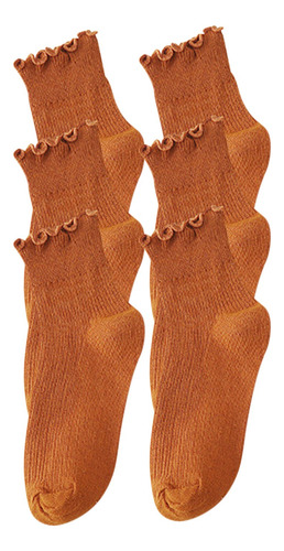N 3 Pares De Calcetines Cortos De Color Liso Con Oreja De Ma