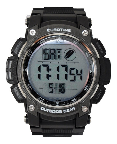 Reloj Eurotime Digital Crono Alarma Sumergible Grafico Orig.