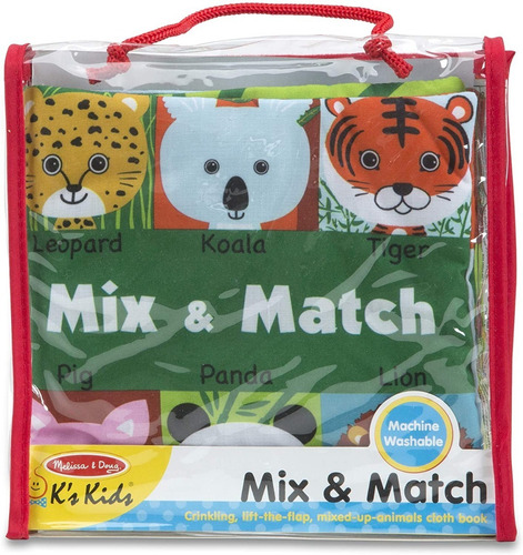 Melissa & Doug Mezcla Y Combina Libro De Tela Actividades.