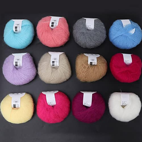Hilo De Lana Para Tejer, 26 G/rollo, Suave, Mohair Pashm Kni