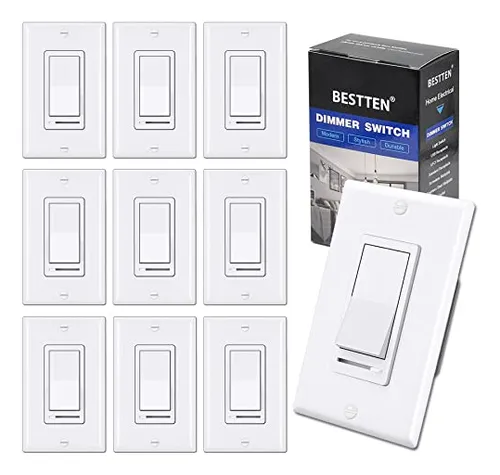 comprar [paquete De 10] Interruptor De Atenuación De Luz Bestten, Un