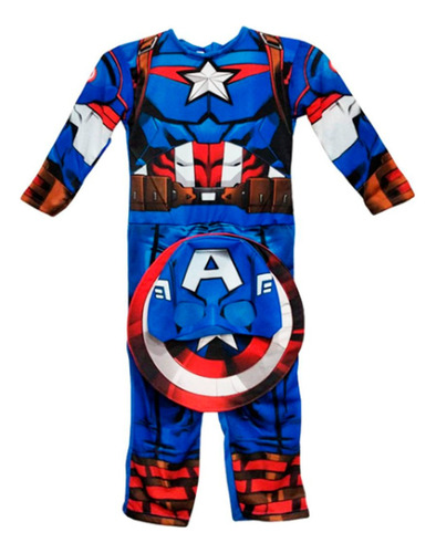 Disfraz Capitan America Marvel Con Musculos New Toys