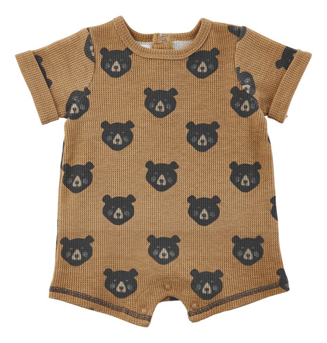 Mud Pie Baby-girls Manga Corta, Bear, 9-12 Meses