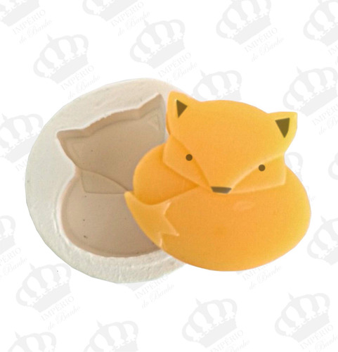 Imagem 2 de 3 de Forma De Silicone Raposa Fofa Encaixe Lembrancinha Ib-332