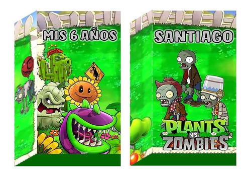 10 Bolsitas Golosineras C/ Cierrabolsa Plantas Vs Zombie