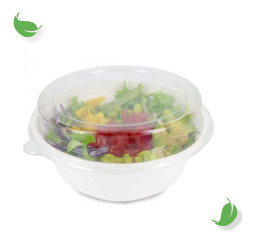 Imagen 3 de 6 de Tapa Desechable Reciclable Domo Para Bowl. 18oz. / 200 Pzas.