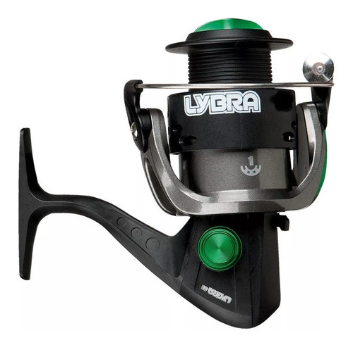 Reel Lybra 6001 Waterdog Pesca Variada Rio Laguna Color Negro Lado De La Manija Derecho/izquierdo