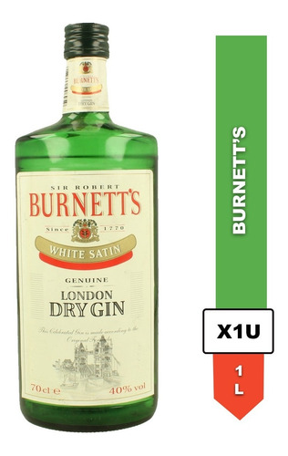 Gin Burnetts 1 Litro Importado Londres