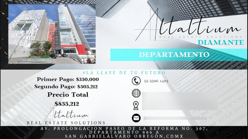 Departamento En Venta, Cdmx A Un Lado De Av. Paseo De La Reforma. Remate...!!