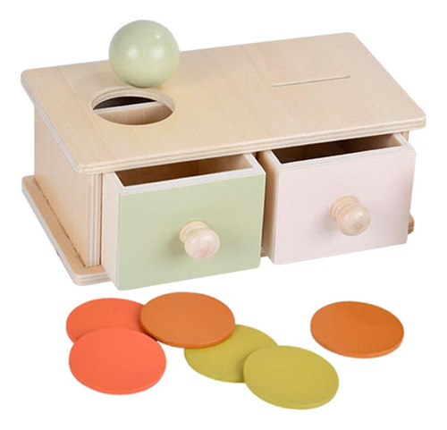 Caja De Caída De Bolas, Juguetes Montessori, Cajón Doble
