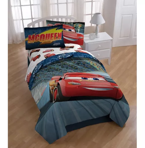 Cubrelecho Disney Cars Mcqueen Colcha Edredón Sabanas | Envío gratis